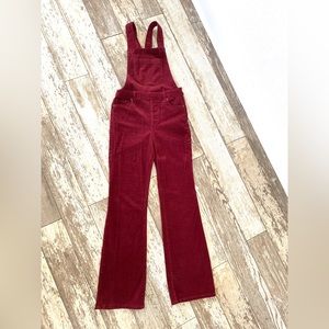 Burgundy Corduroy Overalls Size XS